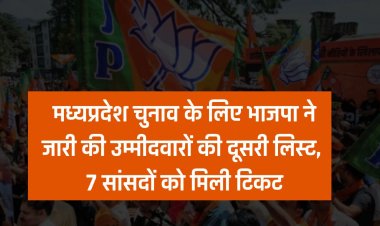 MP चुनाव के लिए भाजपा ने जारी की उम्मीदवारों की दूसरी लिस्ट,  7 सांसदों को मिली टिकट