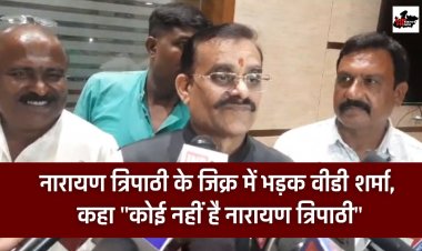 नारायण त्रिपाठी के जिक्र में भड़क वीडी शर्मा, कहा "कोई नहीं है नारायण त्रिपाठी" 