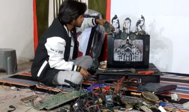 Jabalapur News : राम भक्त की अनोखी भक्ति, कबाड़ से बनाया राम मंदिर और  राम लक्ष्मण सीता की आकृति